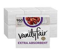 Vanity Fair Extra Absorbent Napkins, 960 Count, Premium White Napkins, White Paper Napkins for Messy Meals