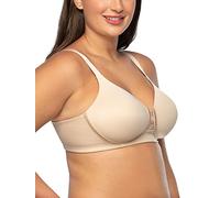 Vanity Fair Women's Beauty Back Smoothing Bra, Minimizes Bust Line Up to 1.5", Non Padded Cups Up to H, Opaque, Damask Neutral, 36D