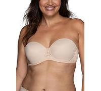 Vanity Fair Women's Beauty Back Smoothing Strapless Bra, 4-Way Stretch Fabric, Lightly Lined Cups Up to H, Opaque, Rose Beige, 34C
