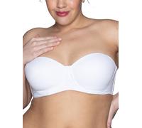 Vanity Fair Women's Beauty Back Smoothing Strapless Bra, 4-Way Stretch Fabric, Lightly Lined Cups Up to H, Opaque, Star White, 44C