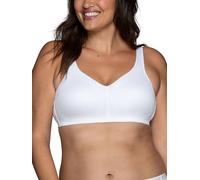 Vanity Fair Women's Beyond Comfort Wireless Bra, Convertible Straps & Flexible Fit, Simple Sizing Available S-3xl, Opaque, Breathable Cups-White, L