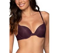Vanity Fair Women's Ego Boost, Adds Up to One Full Cup Size, Underwire Push Up Bras, Midnight Plum Pattern, 36A