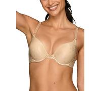 Vanity Fair Women's Ego Boost, Adds Up to One Full Cup Size, Underwire Push Up Bras, Opaque, Beige Jacquard, 32A