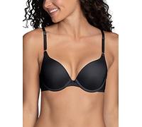 Vanity Fair Women's Ego Boost, Adds Up to One Full Cup Size, Underwire Push Up Bras, Opaque, Black Jacquard, 36A