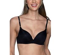 Vanity Fair Women's Ego Boost, Adds Up to One Full Cup Size, Underwire Push Up Bras, Opaque, Black Jacquard, 36A