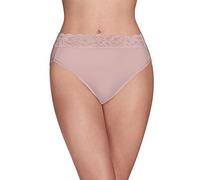 Vanity Fair Women's Flattering Lace Panties with Stretch Briefs, Sheer Quartz Stripe, XL