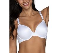 Vanity Fair Women's Full Coverage Beauty Back Smoothing Bra, 4-Way Stretch Fabric, Lightly Lined Cups Up to Dd, Opaque, Underwire-White, 38C