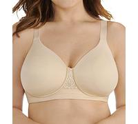 Vanity Fair Women's Full Figure Beauty Back Smoothing Bra, 4 Way Stretch Fabric, Lightly Lined Cups Up to H, Opaque, Damask Neutral, 42C