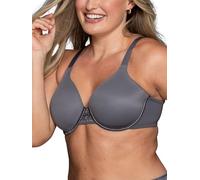 Vanity Fair Women's Full Figure Beauty Back Smoothing Bra, 4 Way Stretch Fabric, Lightly Lined Cups Up to H, Opaque, Underwire-Steele, 42C