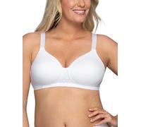 Vanity Fair Women's Full Figure Beauty Back Smoothing Bra, 4 Way Stretch Fabric, Lightly Lined Cups Up to H, Opaque, Wirefree-White, 44C