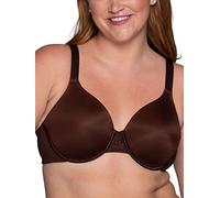 Vanity Fair Women's Full Figure Beauty Back Smoothing Bra, 4 Way Stretch Fabric, Lightly Lined Cups Up to H, Opaque, Underwire-Cappuccino, 36D
