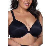 Vanity Fair Women's Full Figure Front Closure Bra, Beauty Back Smoothing, Lightly Lined Cups Up to DDD, Opaque, Black, 44DD