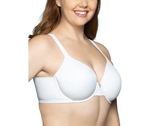 Vanity Fair Women's Full Figure Front Closure Bra, Beauty Back Smoothing, Lightly Lined Cups Up to DDD, White, 38D