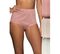 Vanity Fair Women's High Waisted Underwear, Full Coverage Ladies Panties, Perfectly Yours Briefs, Almost Apricot/Fawn/Pearl, 6