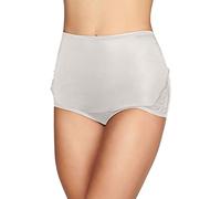 Vanity Fair Women's High Waisted Underwear, Full Coverage Ladies Panties, Perfectly Yours Briefs, Nylon Lace - Star White, 6
