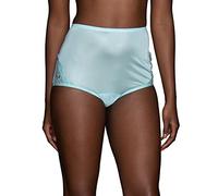 Vanity Fair Women's High Waisted Underwear, Full Coverage Ladies Panties, Perfectly Yours Briefs, Nylon Lace-Azure Mist, 9