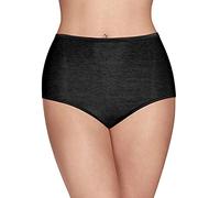Vanity Fair Women's Illumination Brief Panties, Silky Stretch & Satin Trim, Midnight Black, XX-Large