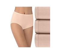Vanity Fair Women's Illumination Brief Panty 13109 Slip, Pink Beige Multi, 36 (Pack of 3)