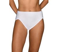 Vanity Fair Women's Illumination Hi Cut Panties, Silky Stretch & Satin Trim Briefs, Star White, Large