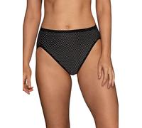 Vanity Fair Women's Illumination Hi Cut Panty 13108 Briefs, Premiere Dot Print, X-Large / 8