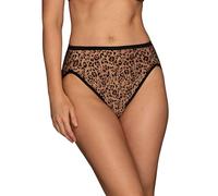 Vanity Fair Women's Illumination Hi Cut Panty 13108 Briefs, Toffee Leopard Print, Large