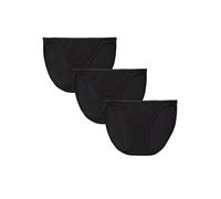 Vanity Fair Women's Illumination String Bikini Panties, Silky Stretch & Satin Trim Style Underwear, 3 Pack-Midnight Black, 5