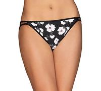 Vanity Fair Women's Illumination String Bikini Panties, Silky Stretch & Satin Trim Style Underwear, Nightfall Print, 8