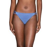 Vanity Fair Women's Illumination String Bikini Panties, Silky Stretch & Satin Trim Underwear, Mockingbird, L (Pack of 7)