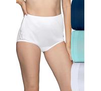 Vanity Fair Women's Perfectly Yours Traditional Nylon Brief Panties, Lace - 3 Pack - Navy/Azure/White, 7