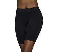 Vanity Fair Women's Seamless Slip Shapewear Shorts, No Show Look Under Dresses, Skirts & Pants Briefs, Light Smoothing-Anti Chafing-Midnight Black, XXL