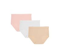 Vanity Fair Women's Underwear Pack of Beyond Comfort Ultimate Stretch Panties, Brief-Bare Pink/Star White/Damask Neutral, 8