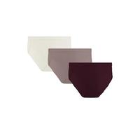 Vanity Fair Women's Underwear Pack of Beyond Comfort Ultimate Stretch Panties, Hi Cut - Sophisticated Plum/Poised Taupe/Glacier White, 8