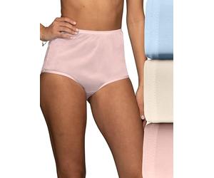 Vanity Fair Women's Underwear Perfectly Yours Traditional Cotton Brief Panties Briefs (Pack of 3)