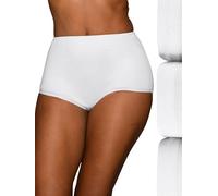 Vanity Fair Women's Underwear Perfectly Yours Traditional Cotton Brief Panties, Star White Multi (3 Pack), Large