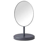VANITY Heavyweight 33cm Tall Dressing Table Makeup Mirror, Powder-Coated Grey Chrome | Oval Freestanding Portable Table Mirror for Bathroom, Bedroom & Dressing Room | Vanity Accessories & Mirrors