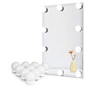 Vanity Lights for DIY Hollywood Mirror, Makeup Lights for Dressing Table, LED Strip Lights Kit with Touch Sensor Dimmer Switch and Power Adaptor, 10 Bulbs 4 Meters, Mirror Not Included