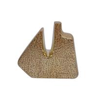 Vanity Living 20.5Cm Gold Textured Sculpture Decoration Modern Ceramic Abstract Ornament For Shelf, Table, Mantel & Contemporary Home Decor