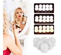 Vanity Mirror Lights Kits, Hollywood Style LED Makeup Lamp Dimmable Makeup Lights with USB Cable, 3 Colour 10 Brightness Level, 3000-8000K Make up Light for Dressing Table Room, Bathroom (6 Bulbs)