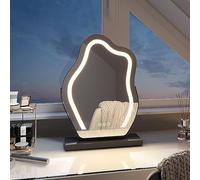 Vanity Mirror with LED Lights, 360° Rotation, Touch Control, 3 Light Modes, Adjustable Brightness, Hollywood Cloud Shape, Magnifying Tabletop Makeup Mirror