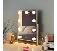 Vanity Mirror with Lights Makeup Mirror with Lights 9 LED Bulbs Lighted Hollywood Mirror Light up Vanity Mirror 360 Rotation 3 Color Lighting Modes