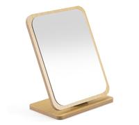 Vanity Mirror Wood Standing Makeup Foldable Portable Dressing Table True Free Standing for Styling Hair Beauty or Makeup (21X16 cm)