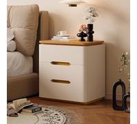 Vanity Nightstand, Three-drawer Nightstand, Compact Footprint, Scratch-resistant and Durable, Impact-resistant Design, Ideal for Small Bedrooms and Home Offices(Beige,NATURAL_50CM/19.7IN)