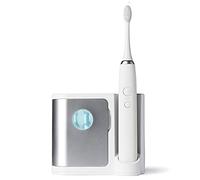 Vanity Planet Elements Ultrasonic Electric Toothbrush - Silver - Advanced Oral Care with UV Sanitizing Charger Base with 3 Replacement Heads - 99.9% Effective Keeping Your Teeth Clean