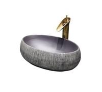 Vanity Scandinavian Washbasin Bathroom Art Sink Oval Vintage Lavatory Ceramic Countertop Modern
