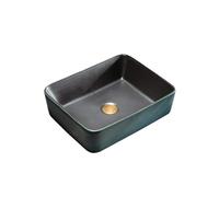 Vanity Sinks Balcony Outdoor Courtyard Wash Basin Retro Ceramic Art Bathroom Sink 48 * 37 * 13cm (l*w*h)
