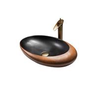 Vanity Sinks Indoor and Outdoor Ceramic Above Counter Basin Balcony Creative Retro Light Luxury Bathroom Sink