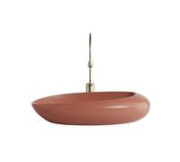 Vanity Sinks Oval Shaped Ceramic Integrated Wash Basin Colorful Modern Art Above Counter Sink