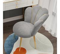 Vanity Stool Chair for Makeup Rooms & Bathrooms Velvet Accent Chair for Bedroom Dark Grey Makeup Stool Stylish & Comfortable Vanity Seat