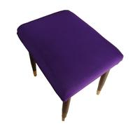 Vanity Stool Cover,Stretch Chair Seat Cover Repair the Worn Stool,Footstool Slipcover for Kitchen Wooden Metal Bench,W:25-33cm,L:30-40cm (Purple,1pcs-Length:30-40cm,Width:25-33cm)