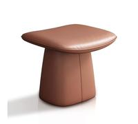 Vanity Stool for Makeup, Solid Wood Ottoman with Saddle Cushion, Stylish Dressing Bench for Bedroom and Entryway